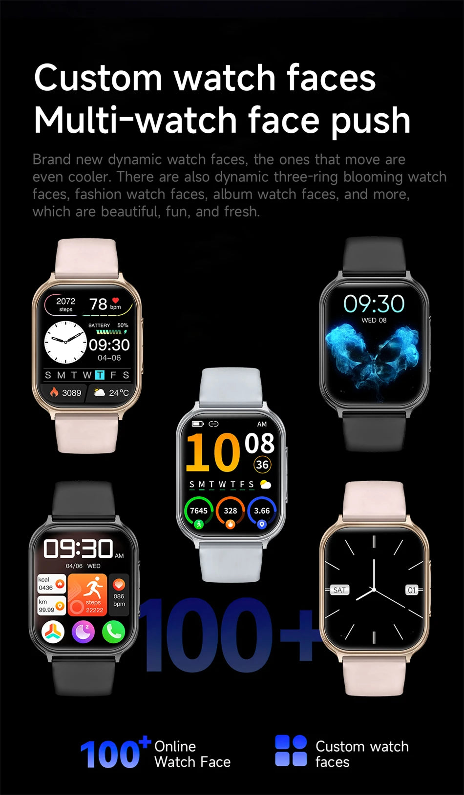 Reloj Inteligente Deportivo IP68 con Monitor de Ritmo Cardíaco 24H y Llamadas