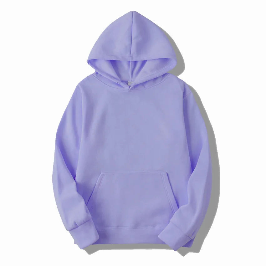 Sudadera con Capucha Casual para Hombre y Mujer, Color Sólido