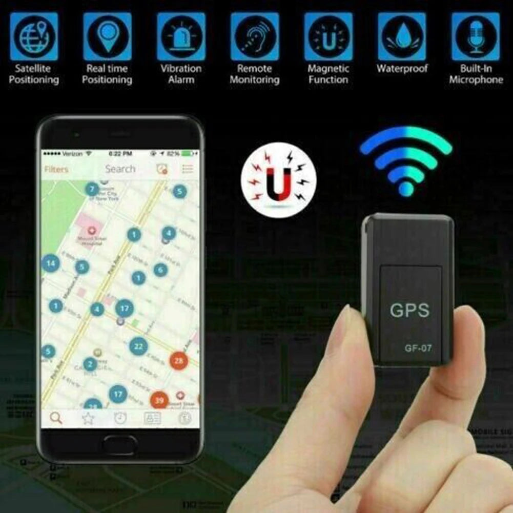 Minirastreador GPS para coche, localizador antirrobo en tiempo Real, localizador de mascotas, posicionador de mensajes SIM, 1-5 piezas, GF-07