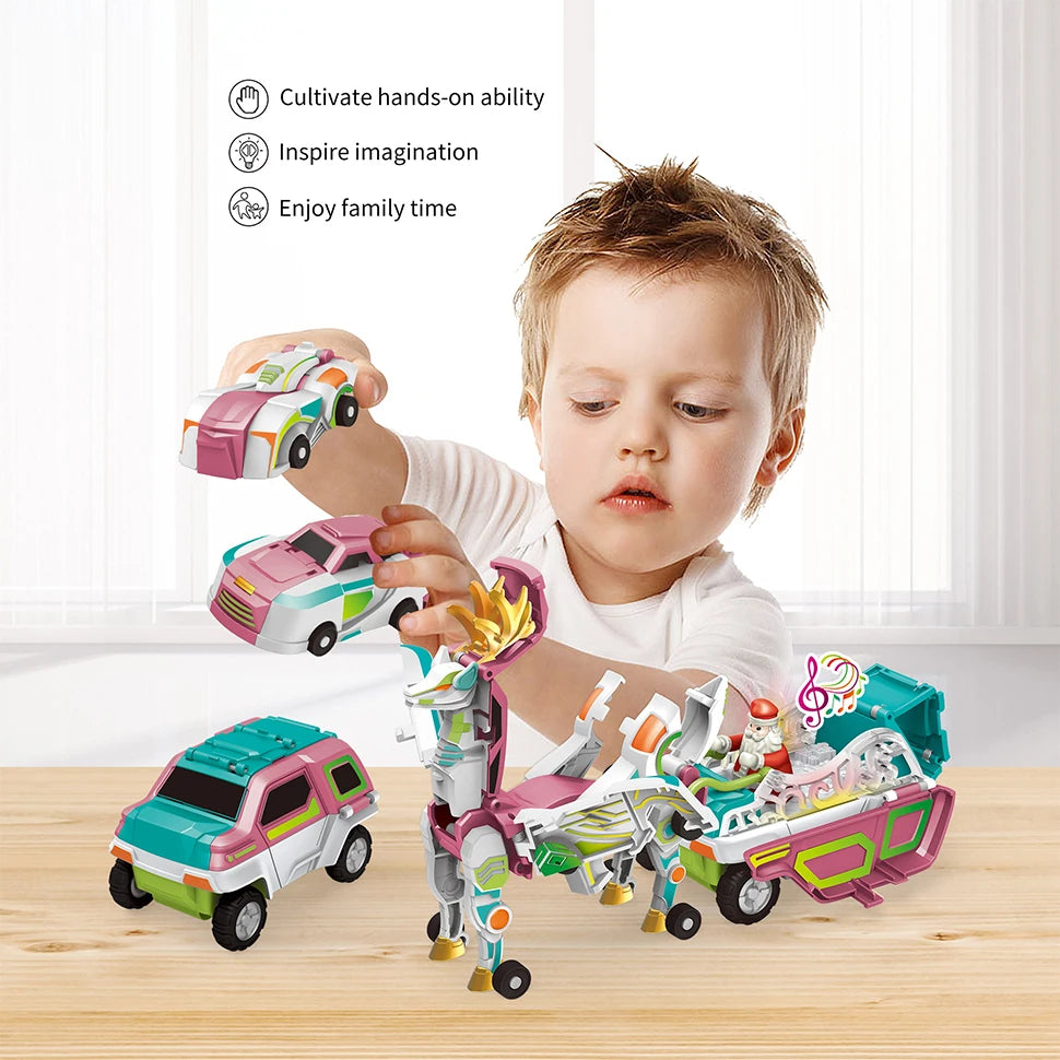 Auto Magnético Transformable 3 en 1 para Niños Juguete DIY