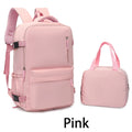 Juego de 2 piezas, 180 °     Mochila de Viaje con Apertura Completa y Bolsa de Aseo, Equipaje de Mano Ligero para Negocios, Escuela y Desplazamientos Diarios
