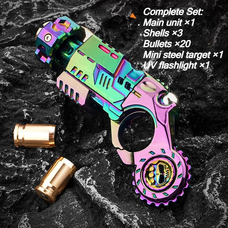 Juego de pistola de juguete de aleación expulsión de concha, juguete sensorial para aliviar el estrés, Mini tope de dedo, dispositivo de escritorio EDC, regalo para niños adolescentes
