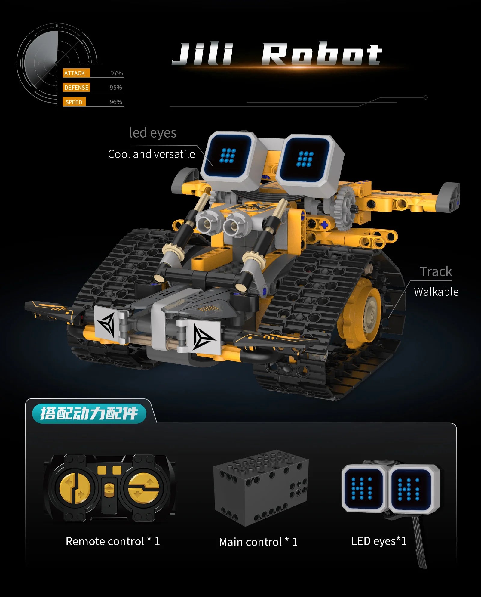 Montaje de modelo de robot transformable 5 en 1 con pantalla Digital, juguete de bloques de construcción de robot de control remoto, juguete para regalo para niños