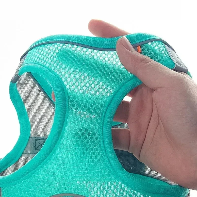 Arnés Chaleco Ajustable para Perros y Gatos con Correa Reflectante