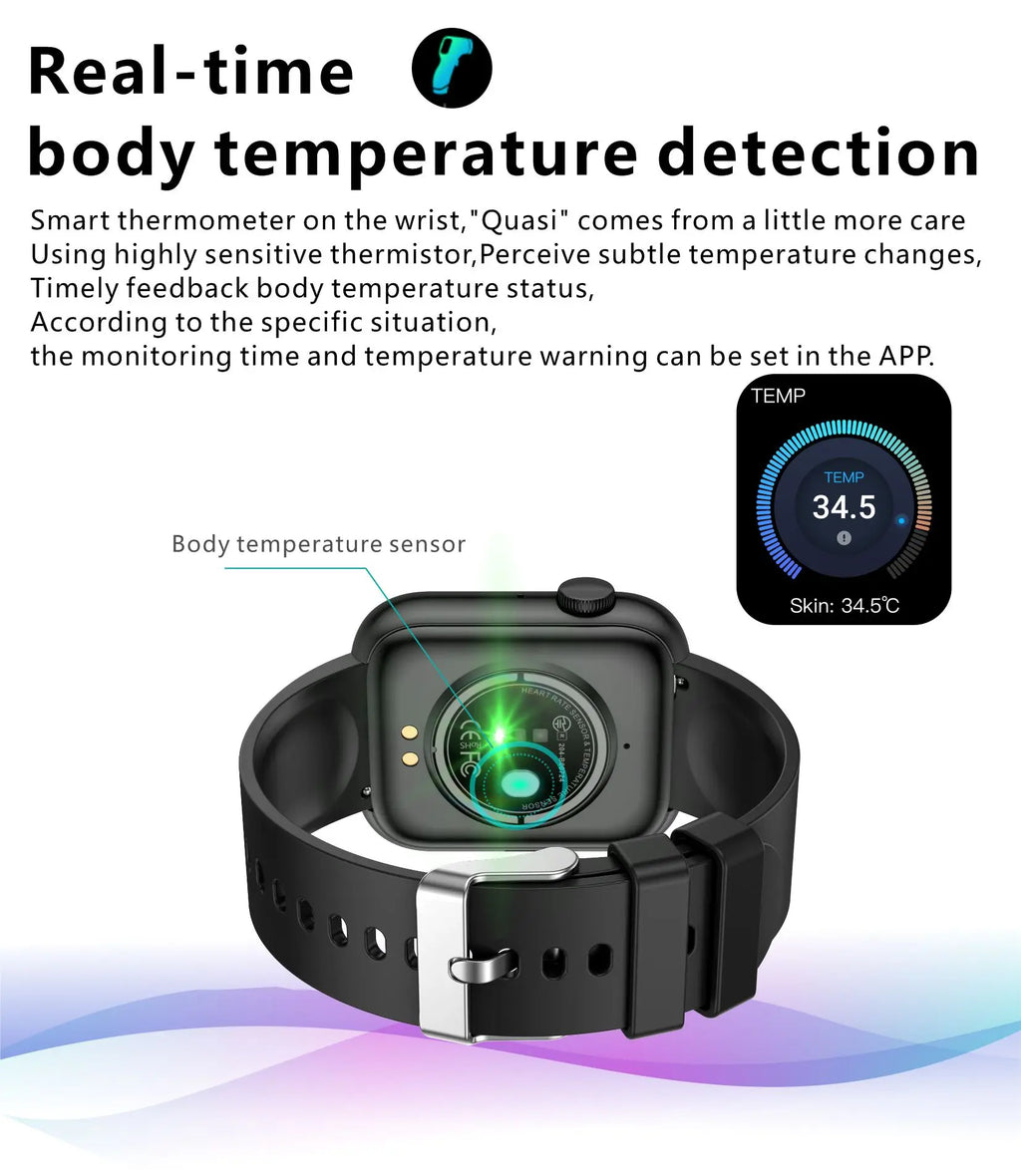 LIGE Reloj Inteligente Mujer Táctil Temperatura