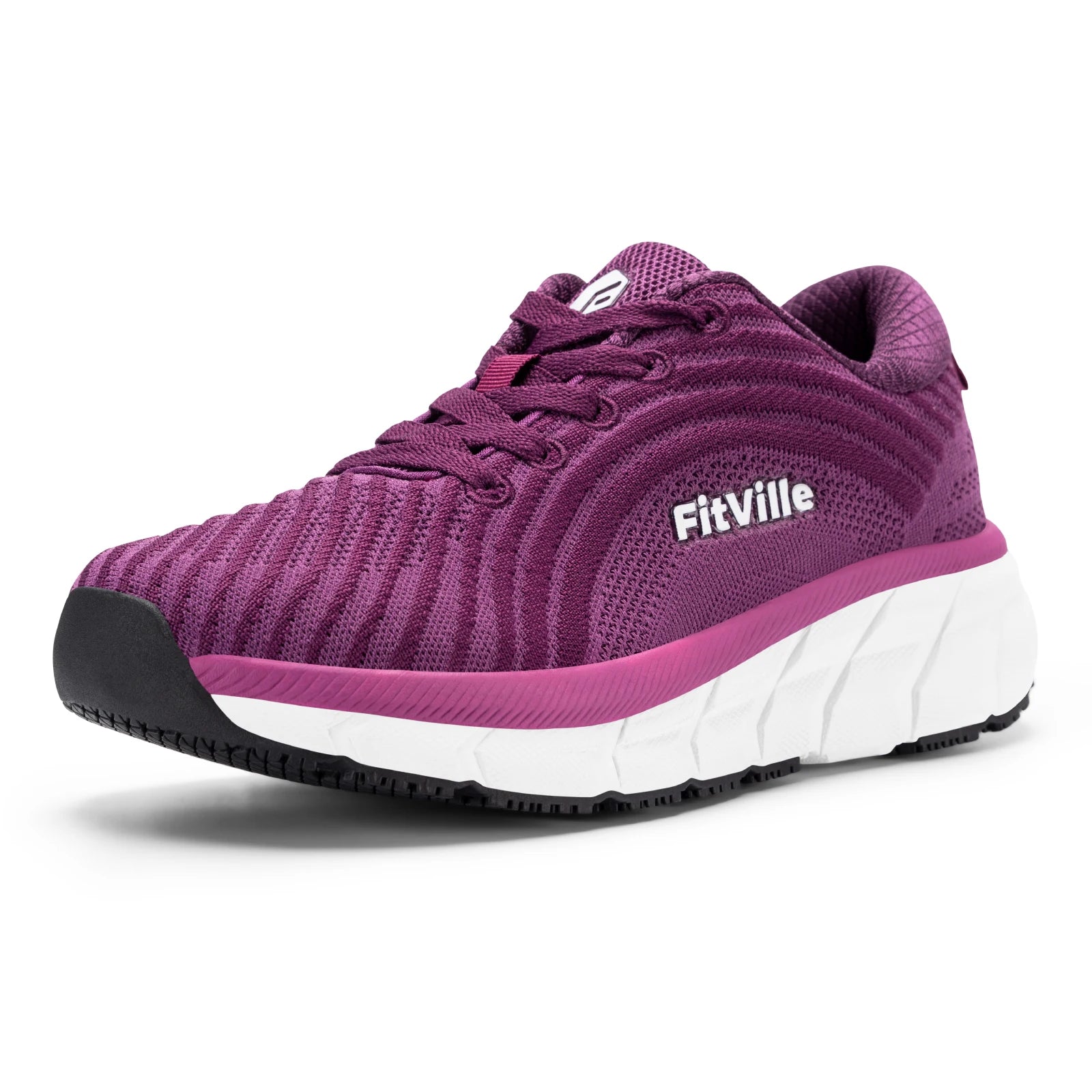 Zapatos FitVille con puntera ancha para mujer, transpirables, de ajuste amplio, ligeros para pies hinchados, con amortiguación para aliviar el dolor.