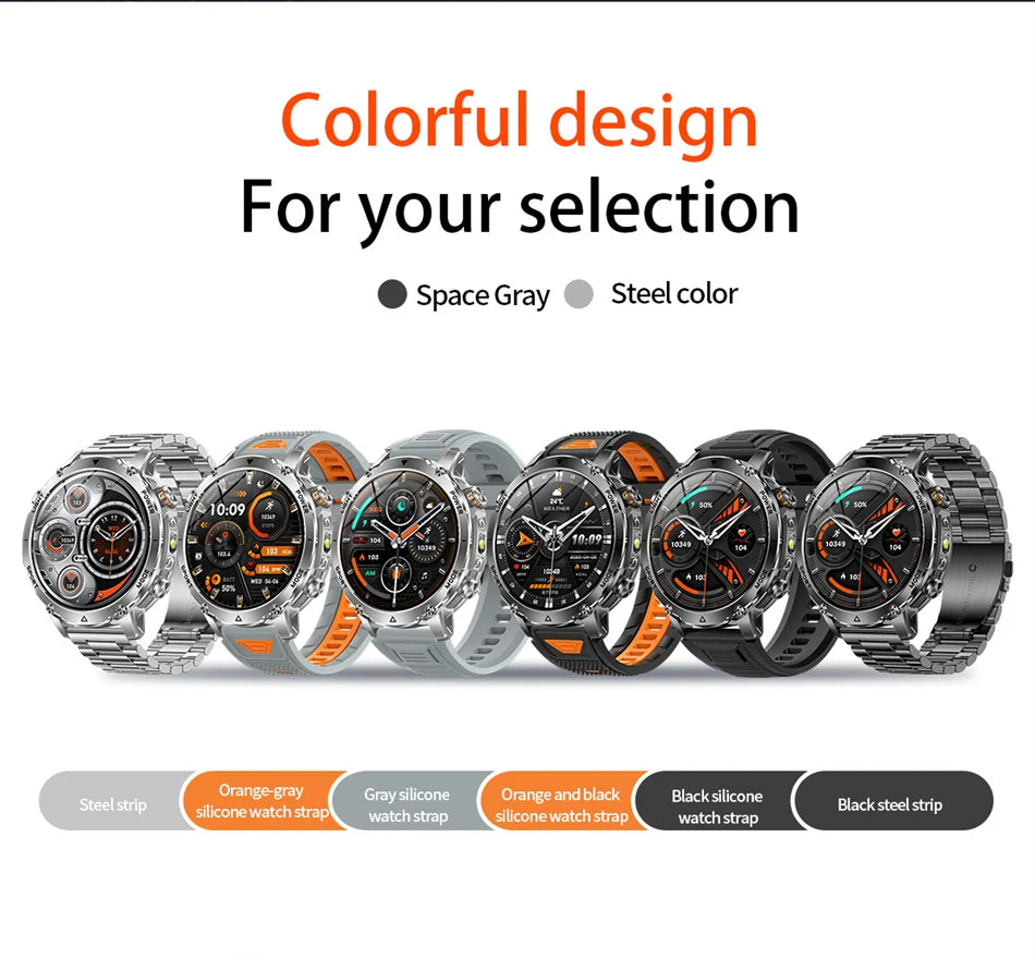 Reloj Inteligente Deportivo con Linterna LED IPX8