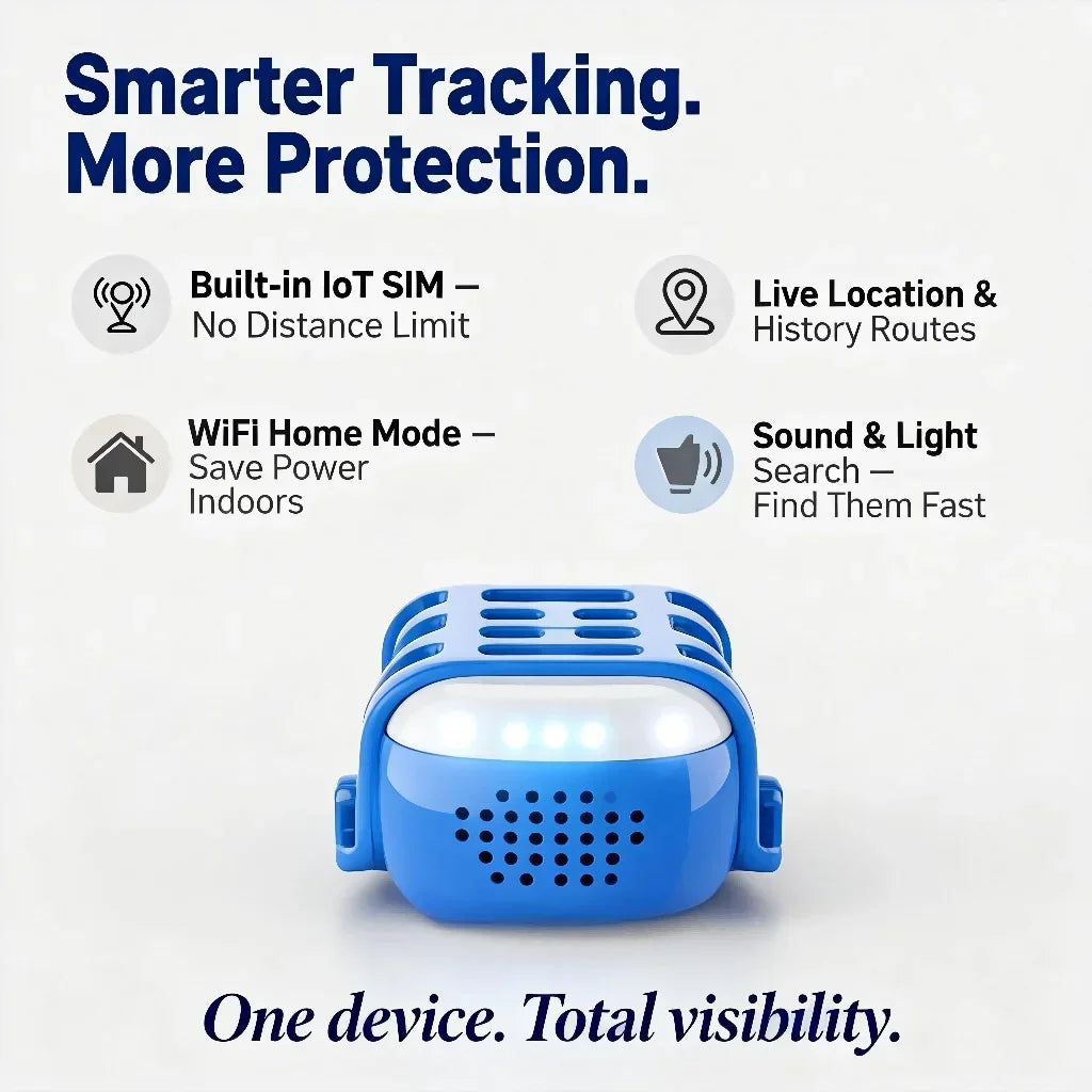 Rastreador GPS para Mascotas (Perros y Gatos) con IoT Integrado, SIM, WiFi, Seguimiento Ilimitado, Código QR, Localizador Antipérdida, Requiere Suscripción