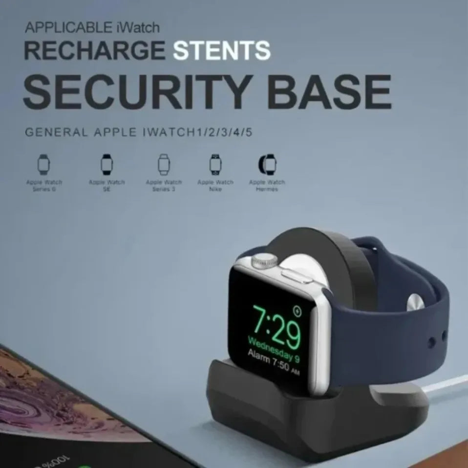 Base de Carga de Silicona Estable para Apple Watch Series 1-10 Ultra 2, Sin Necesidad de Ensamblaje, Cargador de Escritorio para Hogar, Dormitorio u Oficina