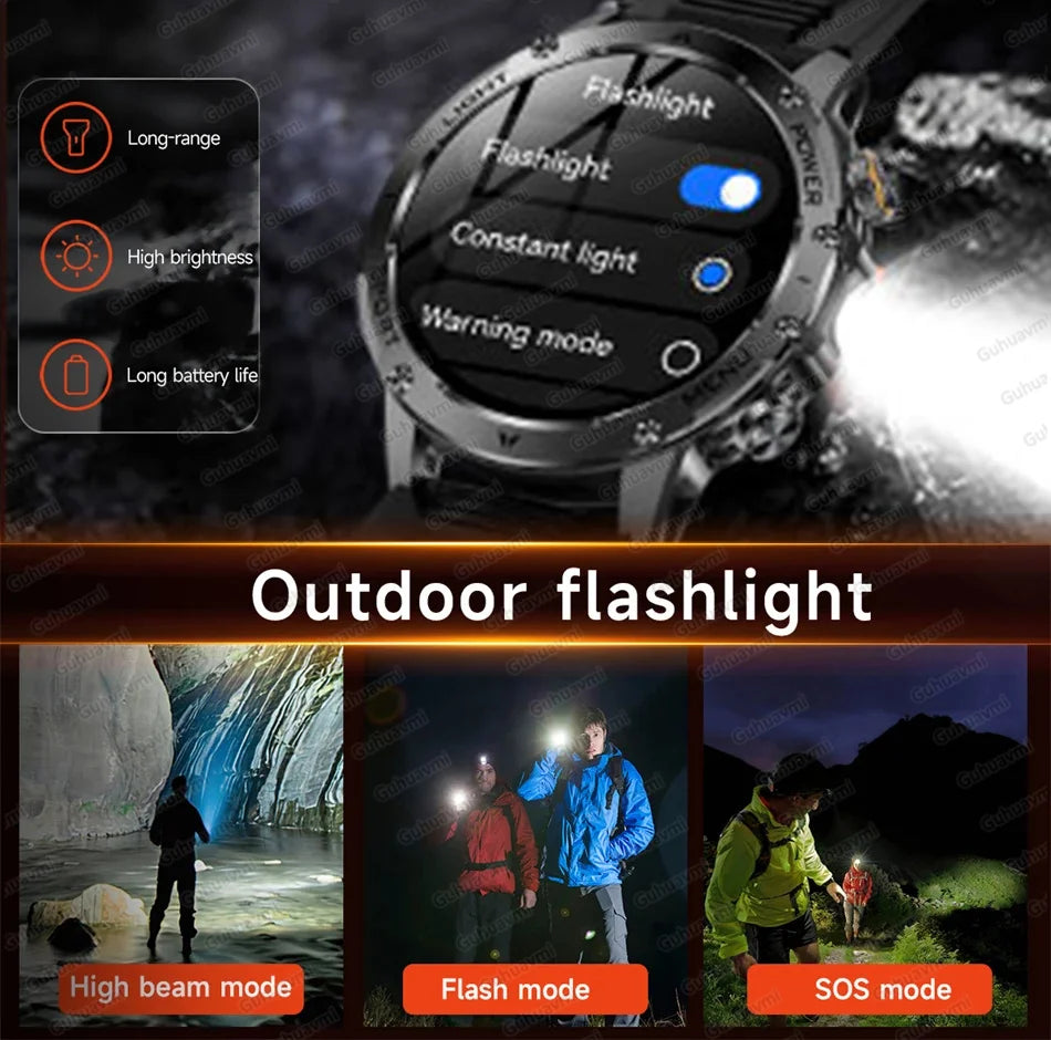 T-REX3 Reloj Inteligente Militar 10ATM Linterna
