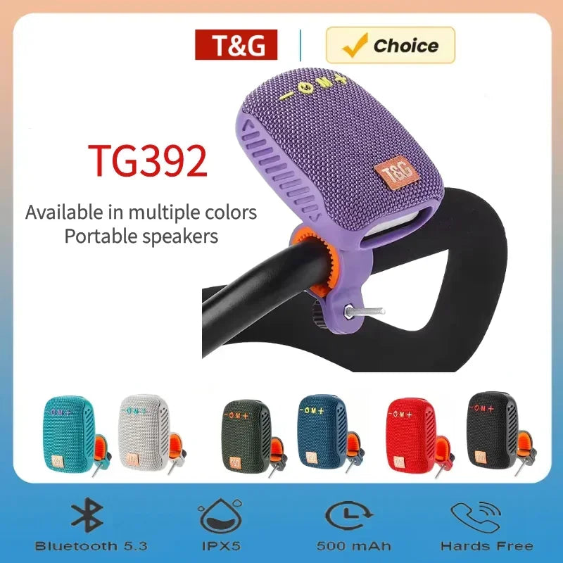 Bicicleta al aire libre TG392 Bluetooth caixa de som caja de sonido inalámbrica portátil TWS altavoz de manillar Subwoofer impermeable para Scooter