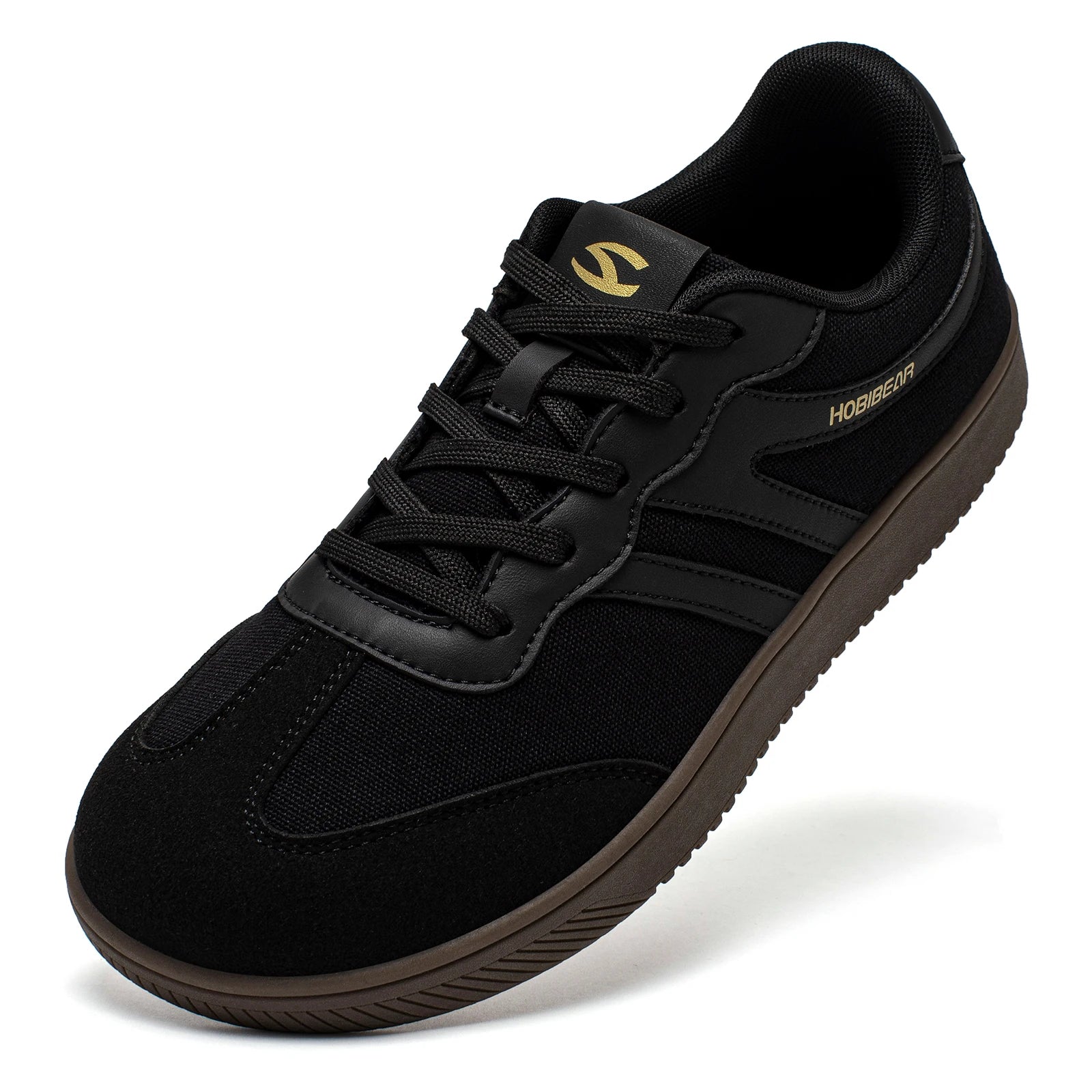 HOBIBEAR Zapatos de punta ancha para hombre y mujer, zapatillas de deporte de tela minimalista con cordones, zapatos casuales para caminar