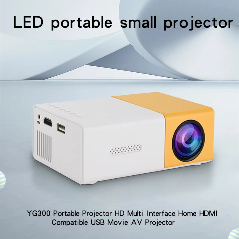 Proyector mini YG300 HD con conexión HDMI y USB para cine en casa