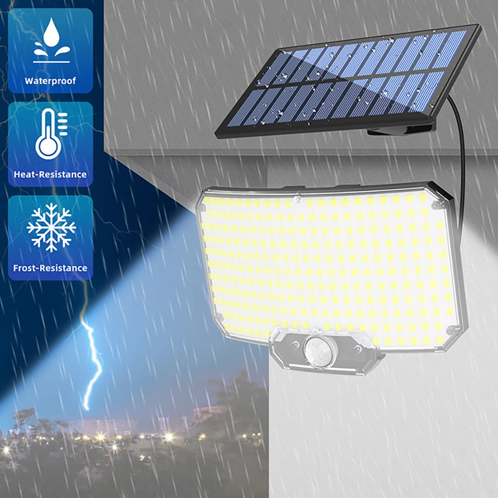 Luz Solar LED con Sensor de Movimiento 234/318/348 LEDs IP65