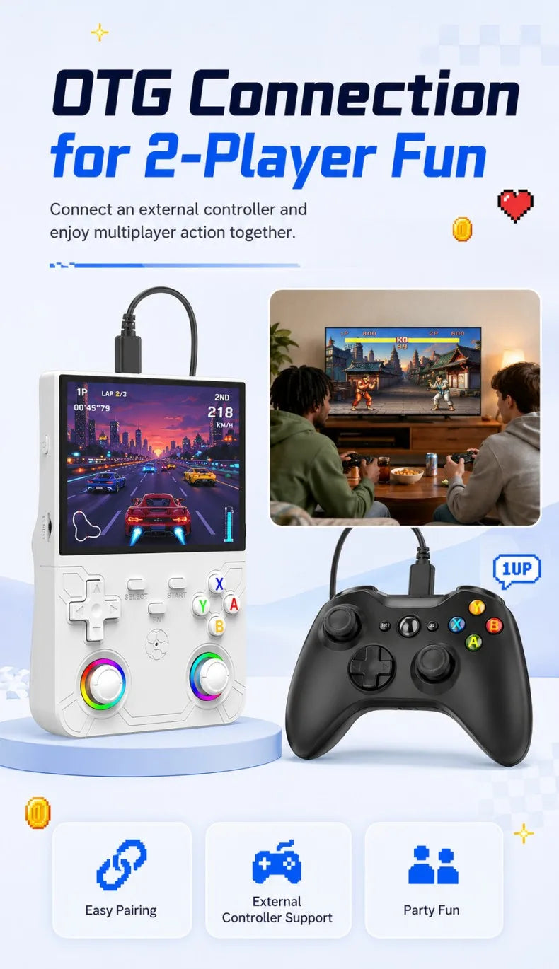 Consola de Juegos Retro Portátil R36 Ultra X con Pantalla IPS de 4.5 Pulgadas, 64GB/128GB, Consola de Juegos Portátil con Más de 20000 Juegos