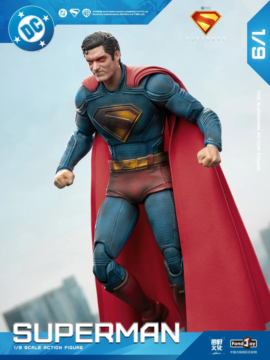 EN STOCK 2025 Fondjoy Battle figura de acción de Superman dañada David Corenswet 1/9 nueva figura de Superman junta de Pvc móvil