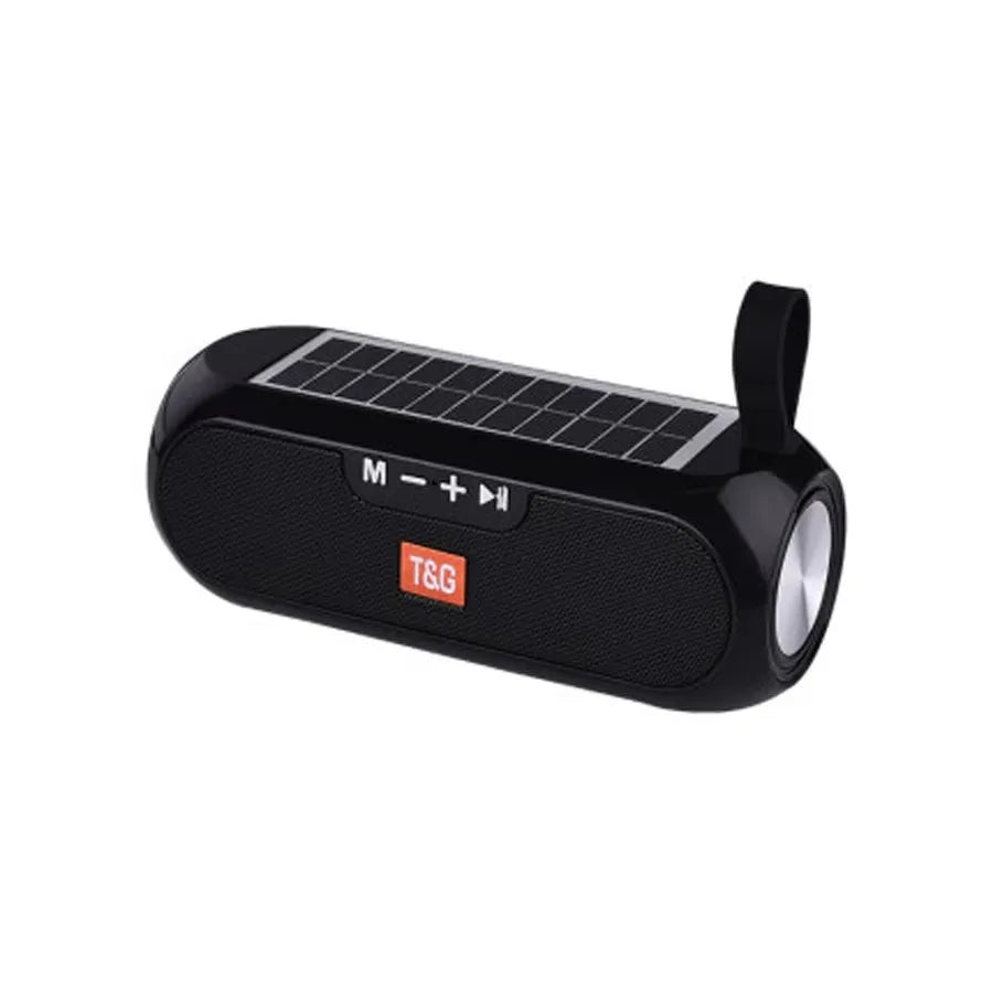 Radio Solar FM para exteriores, altavoz inalámbrico portátil con Bluetooth, caja de sonido de música, Subwoofer, bajo, Aux, PC, TV, ordenador, TV, estéreo Hifi, Mp3