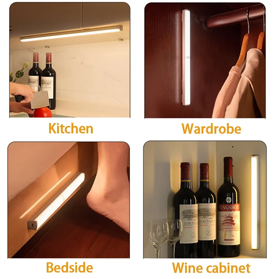 Barra de Luz LED Recargable con Sensor de Movimiento