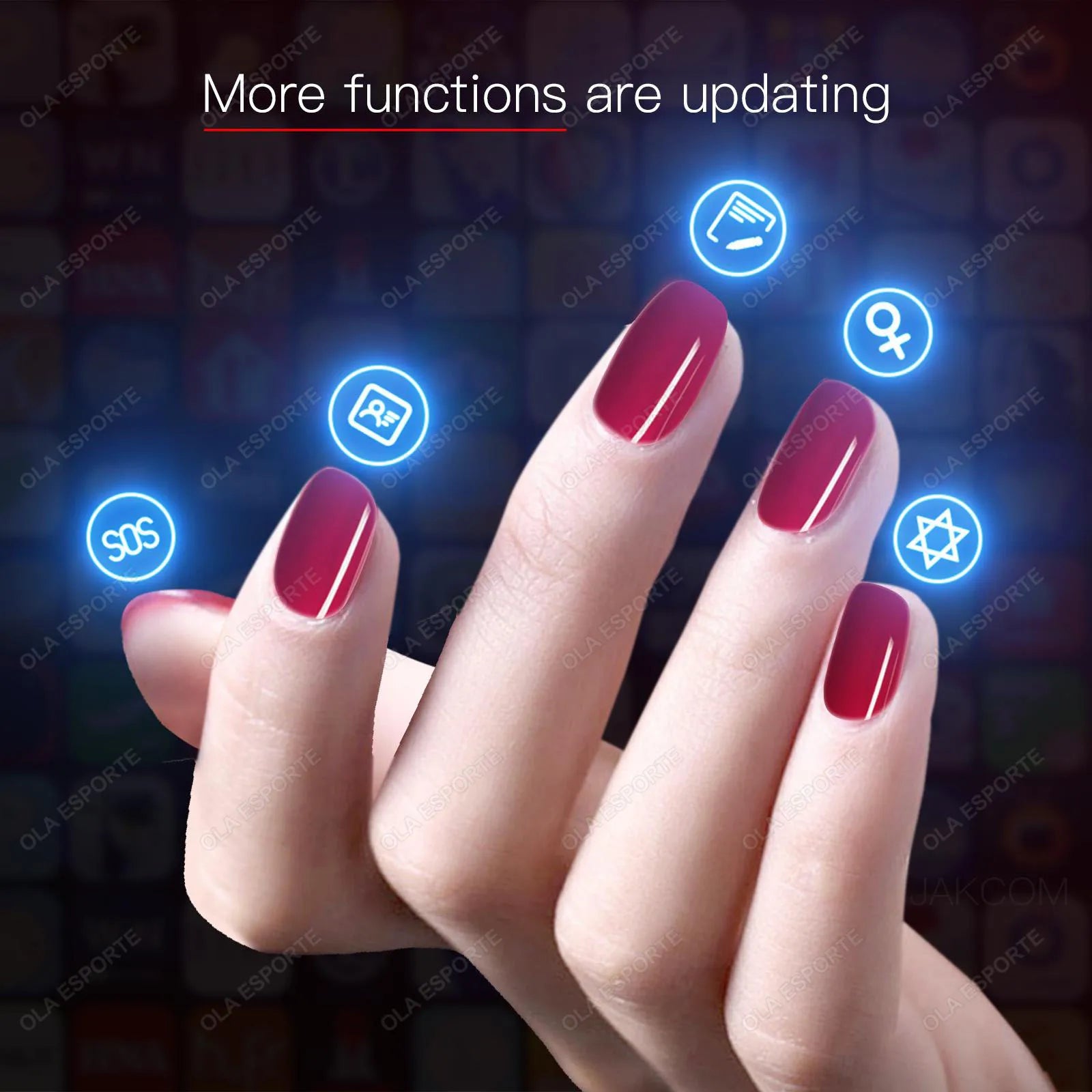Chip de Uñas Inteligente NFC Rastreador GPS SOS