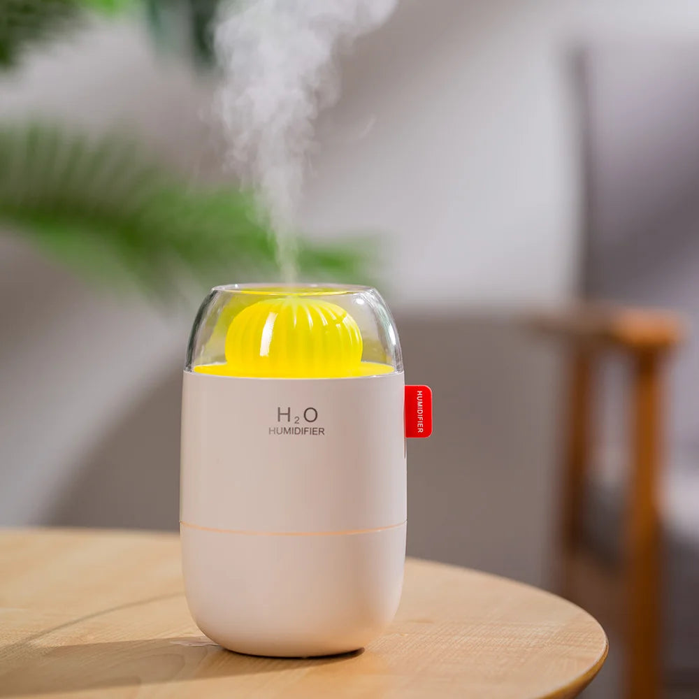 Humidificador de Cactus, luz nocturna de ambiente, modo de pulverización de dos engranajes, humidificación silenciosa aplicable a dormitorio, oficina, sala de estar