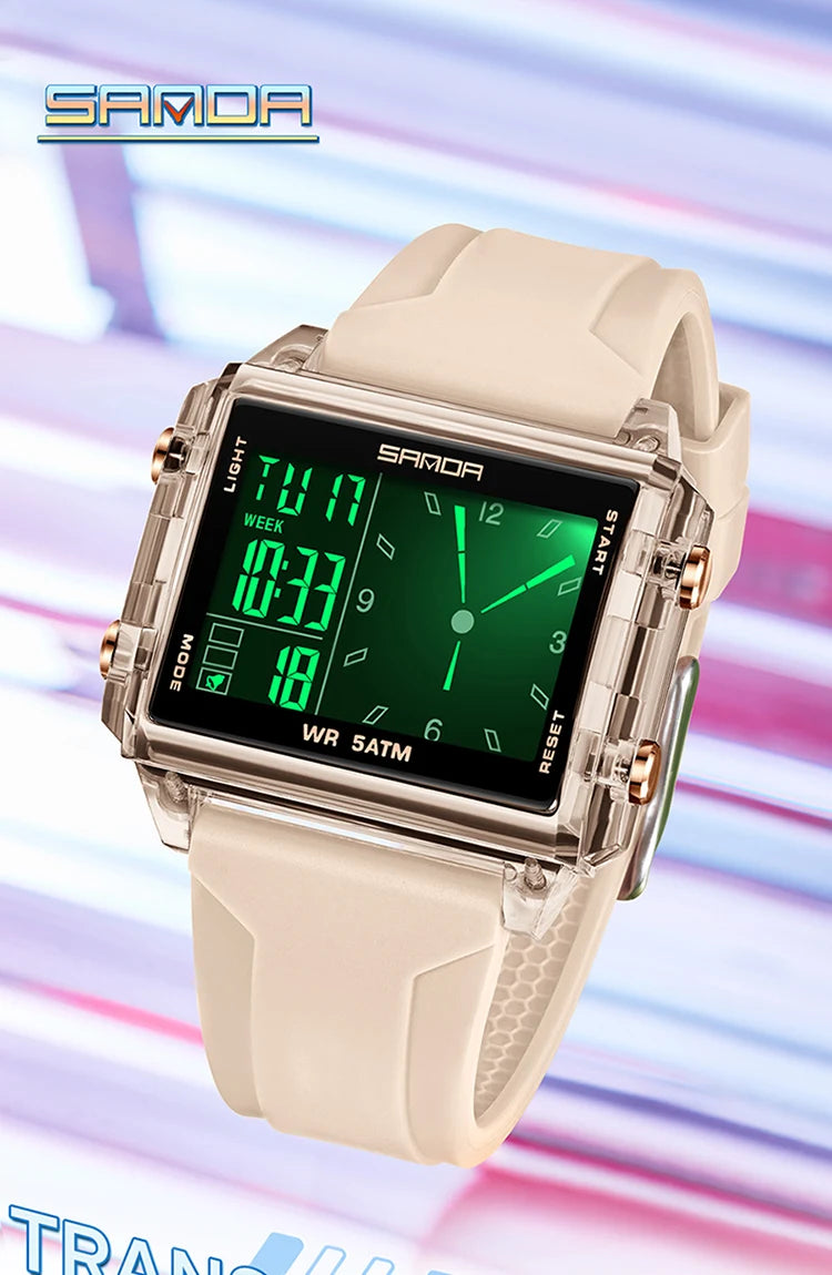Reloj Digital SANDA Deportivo para Hombre Multifunción Luminoso