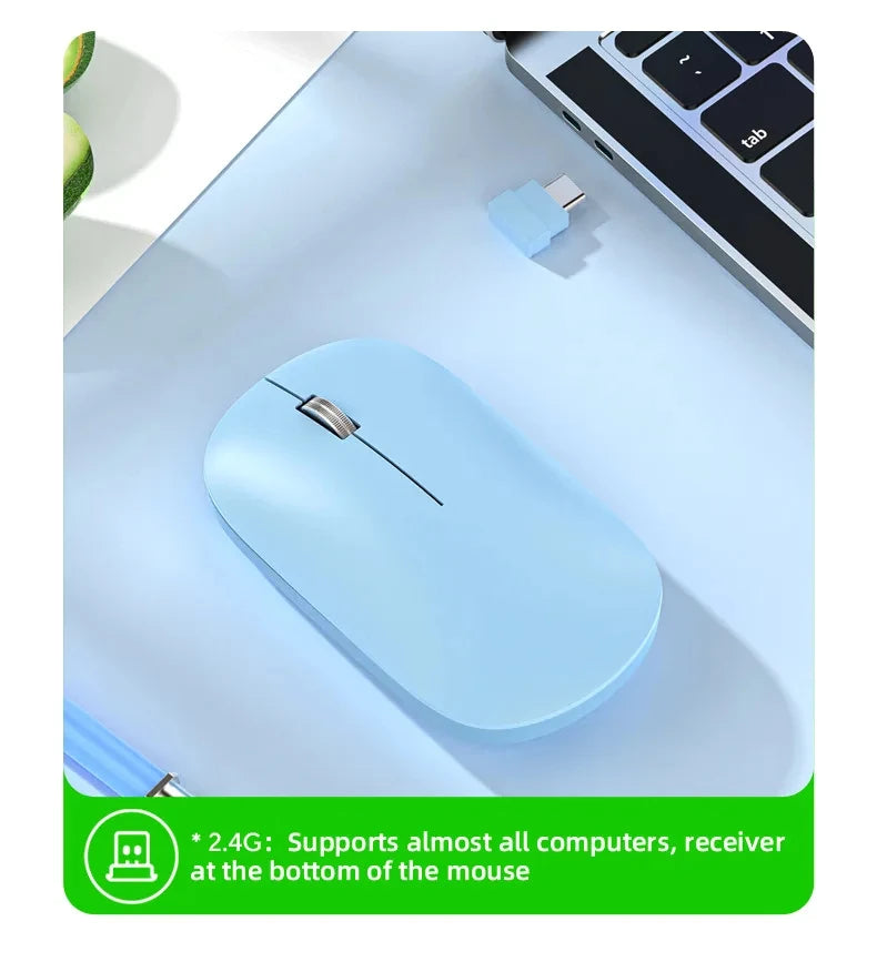 Ratón Inalámbrico Bluetooth Lenovo 2.4G de Modo Dual con Carga Tipo-C, Silencioso, Ergonómico, Portátil, para Oficina, Juegos y Uso Universal