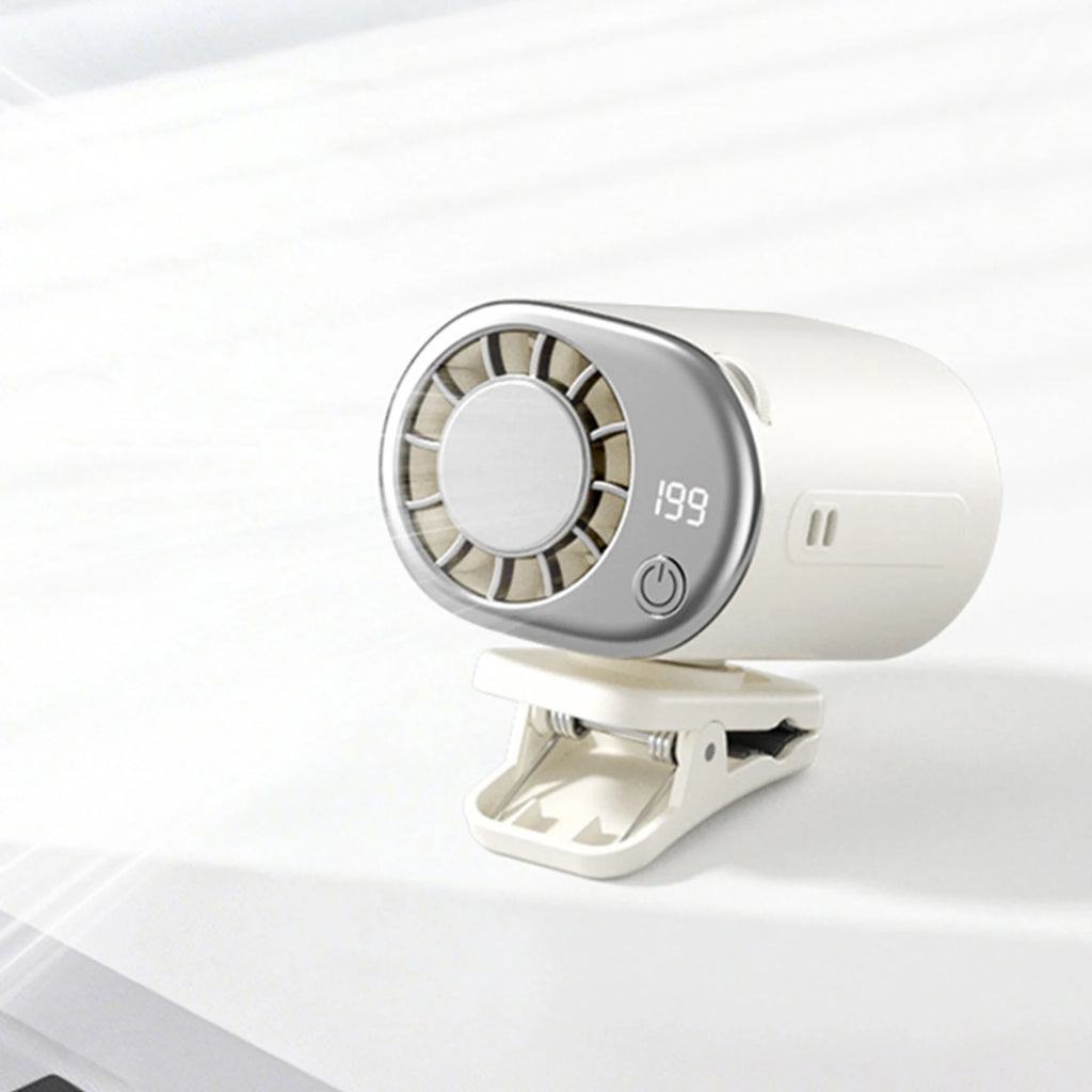 Ventilador de Cuello Colgante con Pantalla LED Recargable