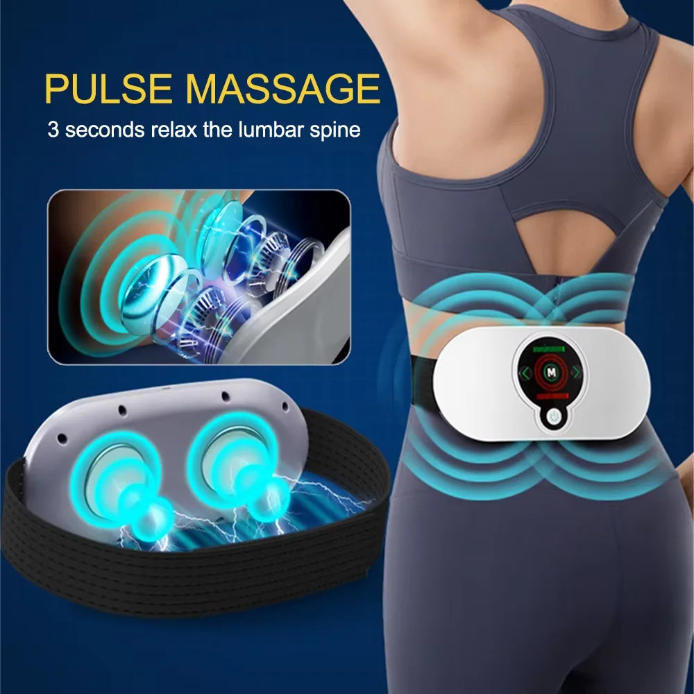 Masajeador delgado Abdominal EMS, entrenador eléctrico de cintura, quemador de grasa y celulitis, cinturón, vibración, masaje muscular, adelgazamiento, pulso, pérdida de peso