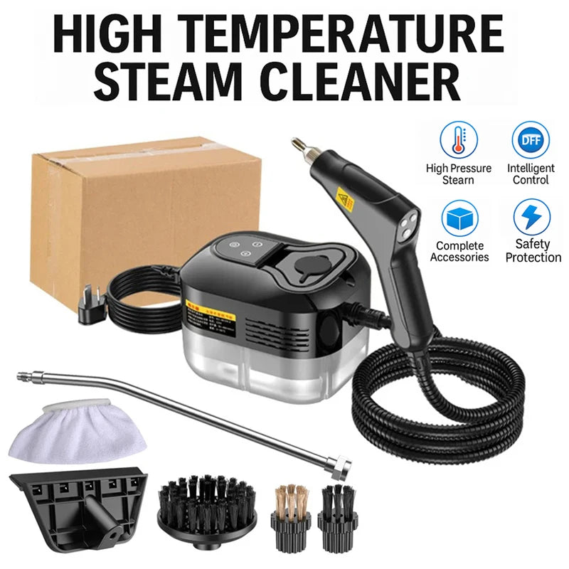 Limpiador a vapor de alta presión portátil, máquina de limpieza doméstica de alta temperatura para cocina, coche, sofá, ventana, azulejos y espejos