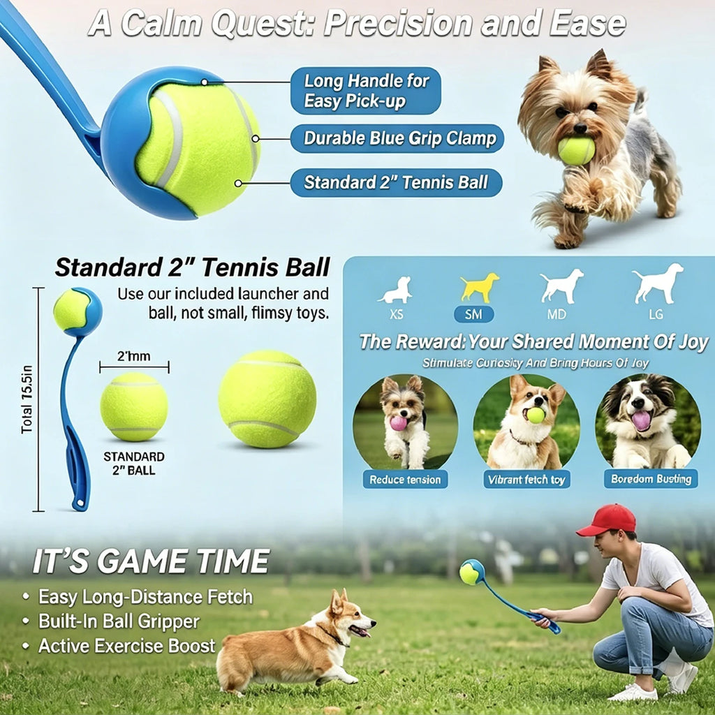 Lanzador de Pelotas Portátil para Perros, Juguete Interactivo para Lanzar Pelotas de Tenis, para Entrenamiento de Cachorros al Aire Libre, Venta al Por Mayor