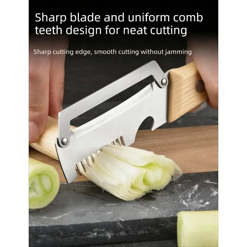 Picador y pelador multiusos de acero inoxidable para verduras y frutas