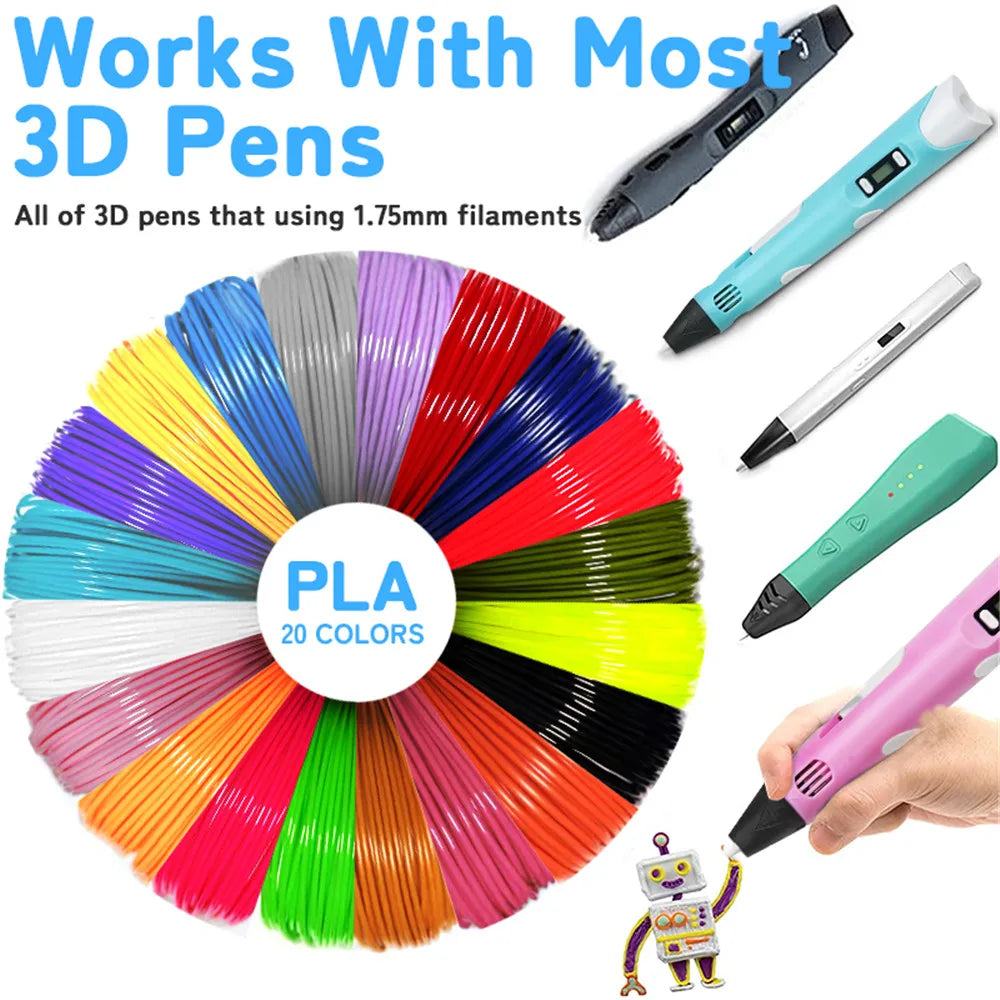 Bolígrafo de Impresión 3D para Niños con Filamento PLA