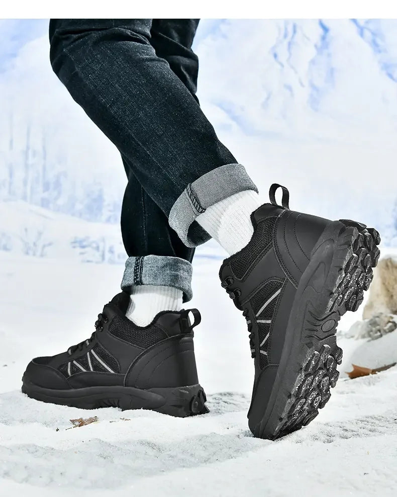 Botas de senderismo forradas para hombre con suela antideslizante y resistente