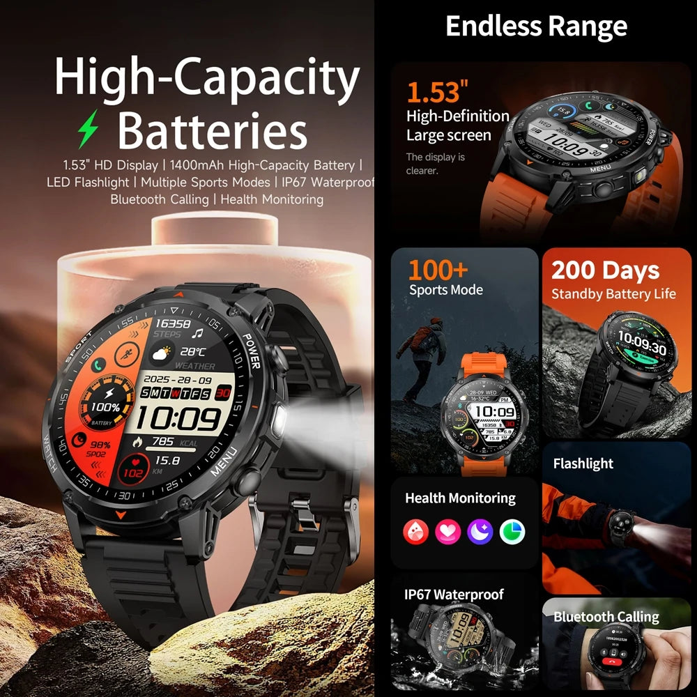 Reloj Inteligente Militar T-Rex 3 GPS Bluetooth