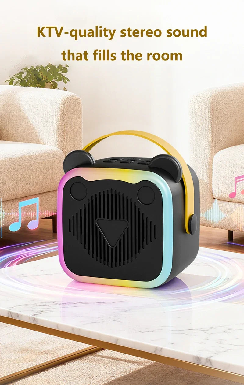 Mini Altavoz Bluetooth Portátil con Micrófono para Karaoke