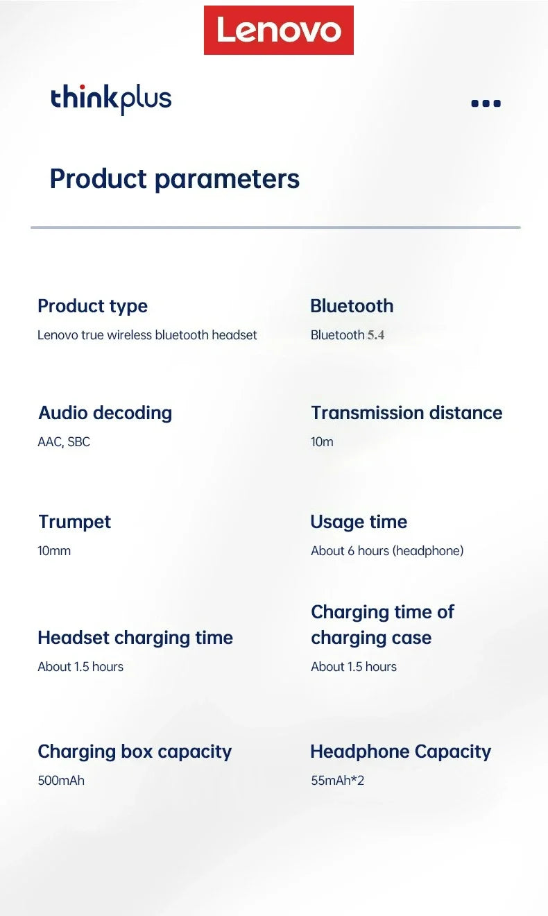 Auriculares Bluetooth Inalámbricos Lenovo XT80 con Micrófono