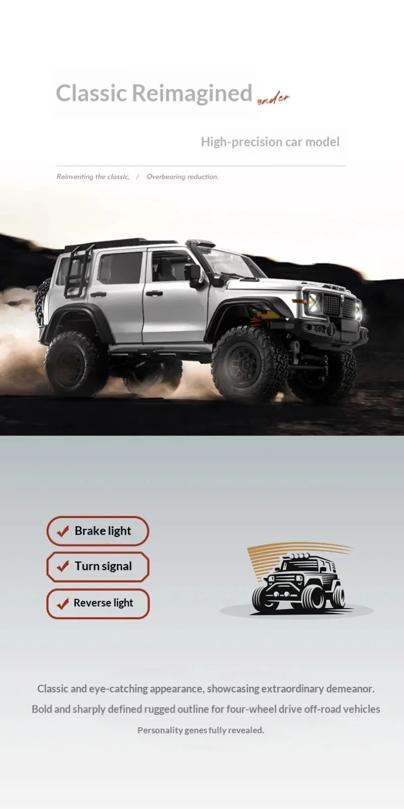 Coche Todoterreno RC 1:12 con Control Remoto, 4WD, Totalmente Proporcional