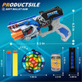 Set de Pistola de Juguete Interactiva de 4 Disparos con Diseño de Tiburón y Dardos de Espuma EVA, con Correa para la Muñeca, Juego de Tiro, Regalo