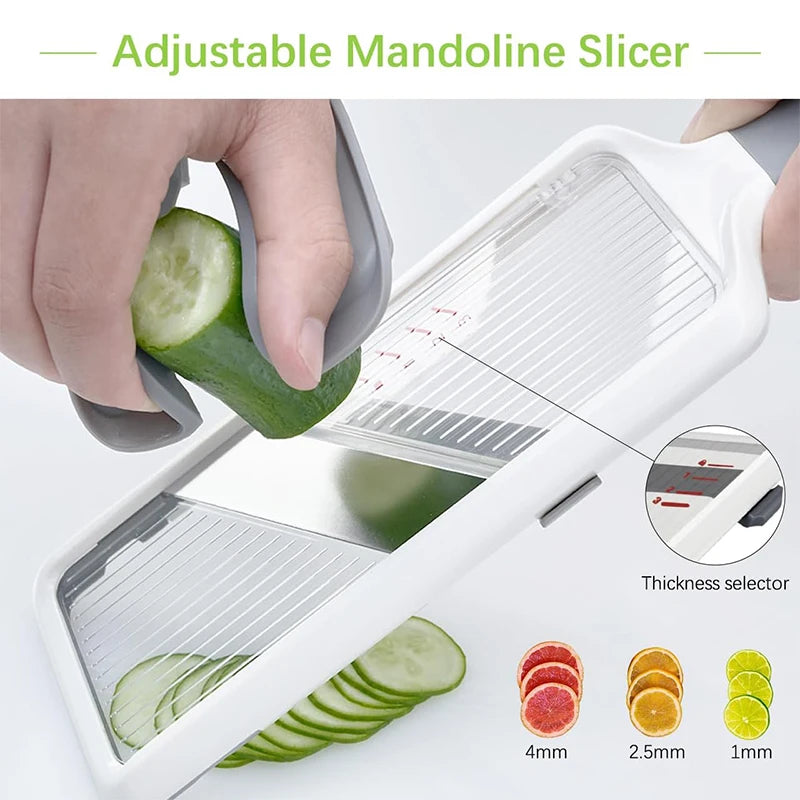 Cortadora Mandolina Multiuso de Acero Inoxidable