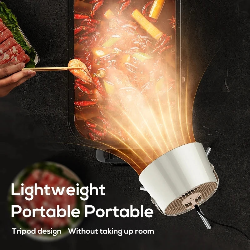 Ventilador de escape portátil, Extractor de campana pequeña para cocina, barbacoa, suministro USB, campana extractora de escritorio, Mini campana de cocina de succión, nuevo, 2024