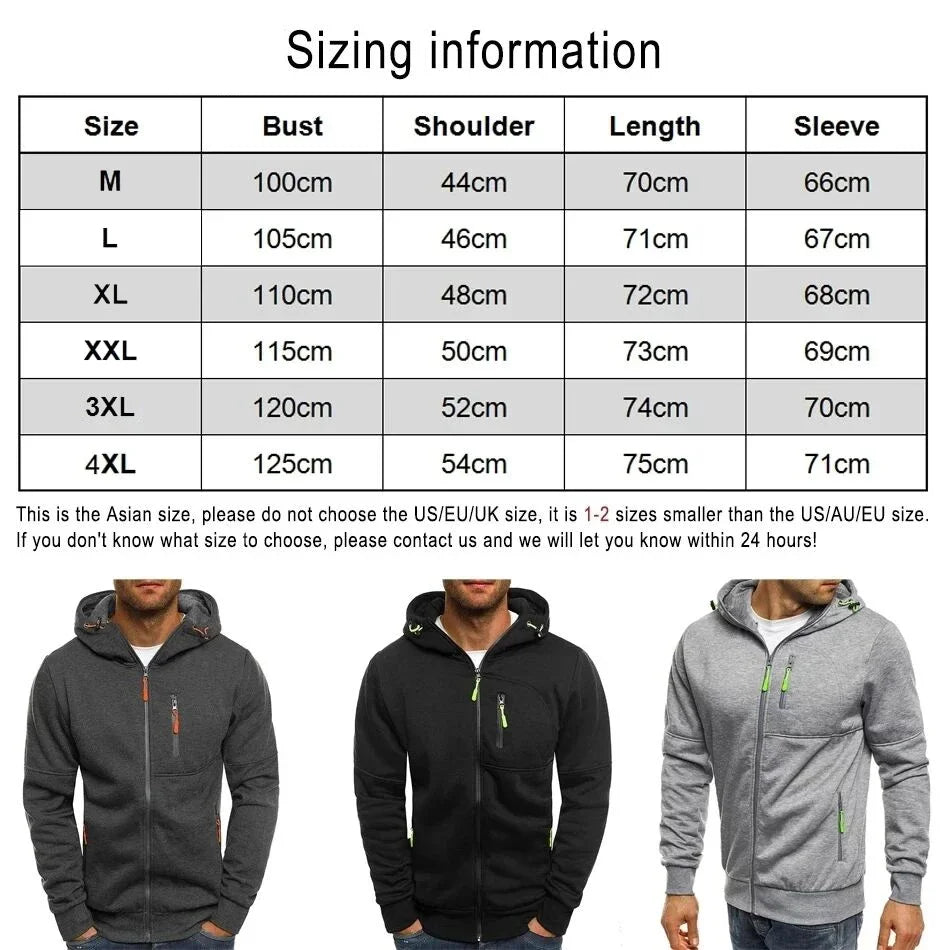 Chaqueta con Capucha y Cremallera para Hombre | Deportiva Urbana