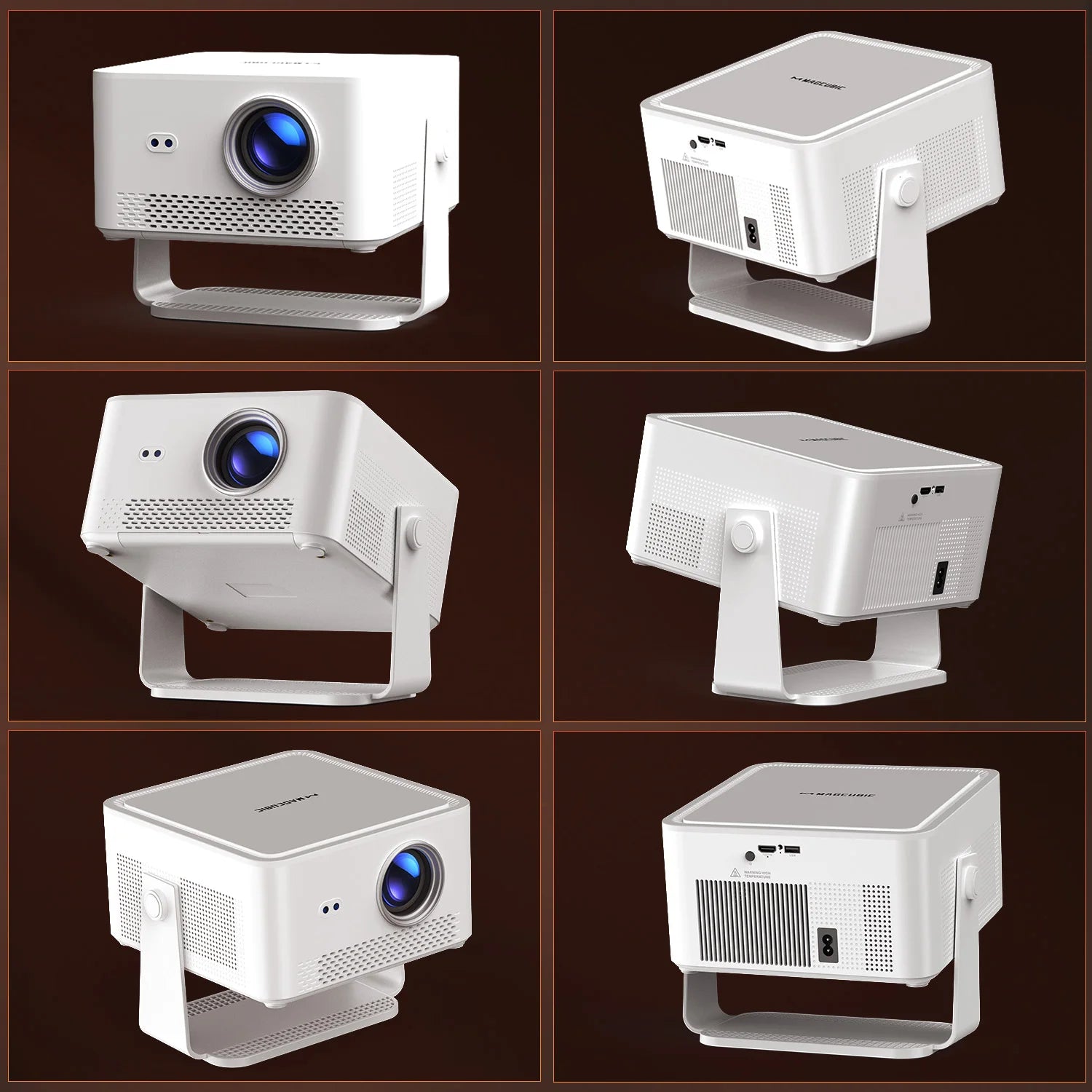 Magcubic HY450MAX 1100ANSI Android 14 Proyector portátil para exteriores 1080P Enfoque automático 8K Soporte WIFI6 Mini proyector de haz
