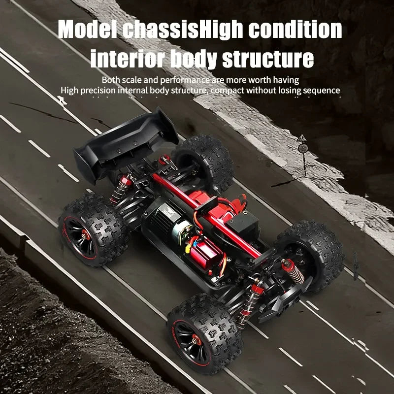 Coche teledirigido 1:16, 85 KM/H o 50 KM/H, 4WD, con Control remoto LED, camión Monster 4x4 de deriva de alta velocidad para niños vs Wltoys 124017   Juguetes