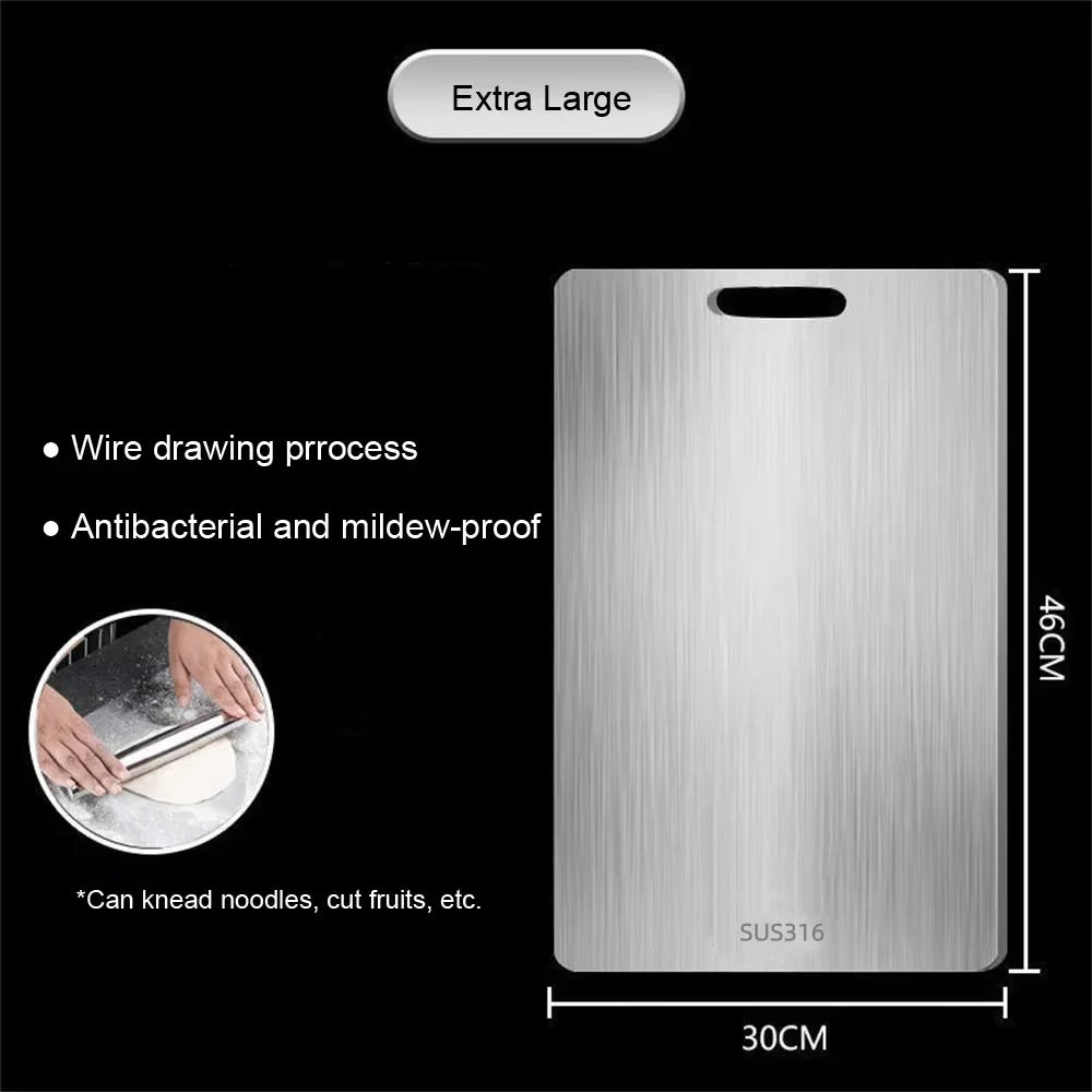 Tabla de Cortar de Acero Inoxidable 316 Doble Cara para Cocina