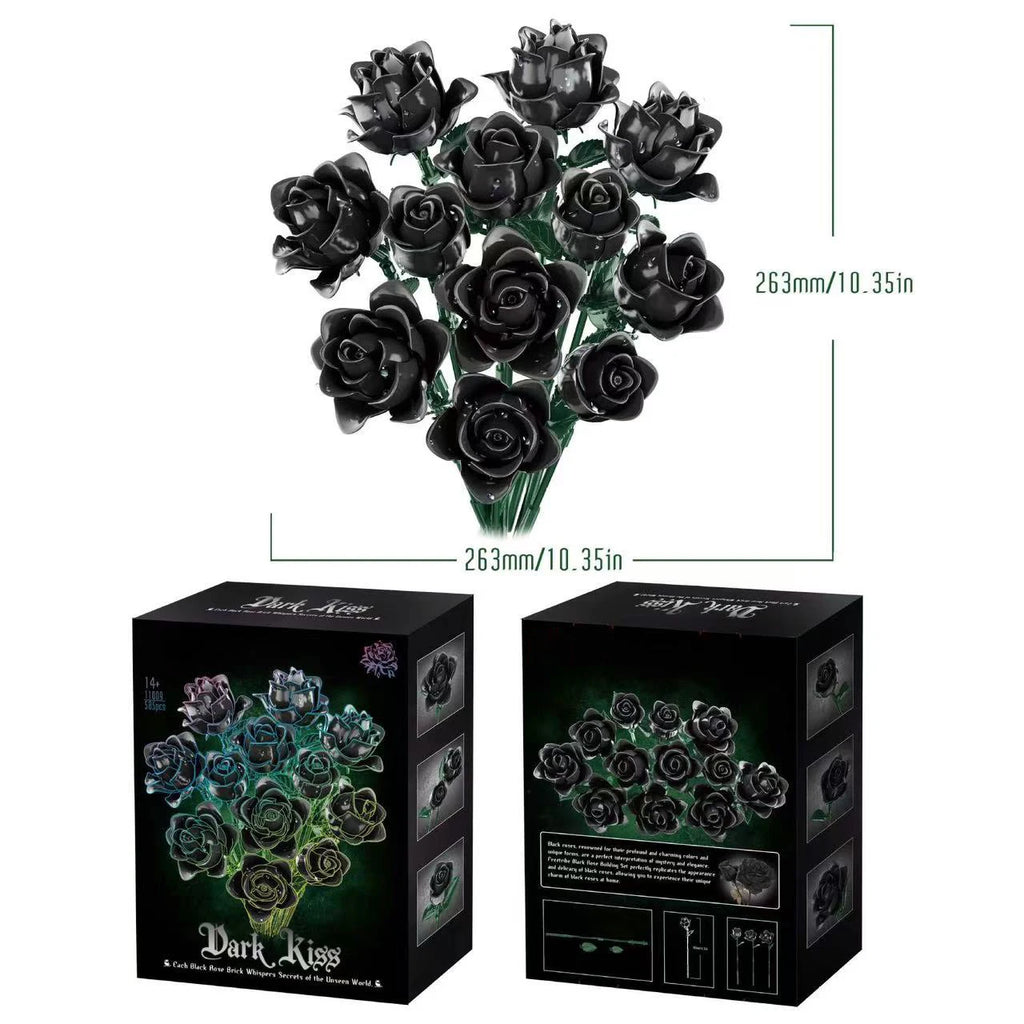 Bloques de Construcción de Ramo de Rosas, Modelo de Flor Botánica DIY, Decoración Creativa para el Hogar, Regalo para Ella, Mujeres y Adultas, Día de San Valentín, Día de la Madre