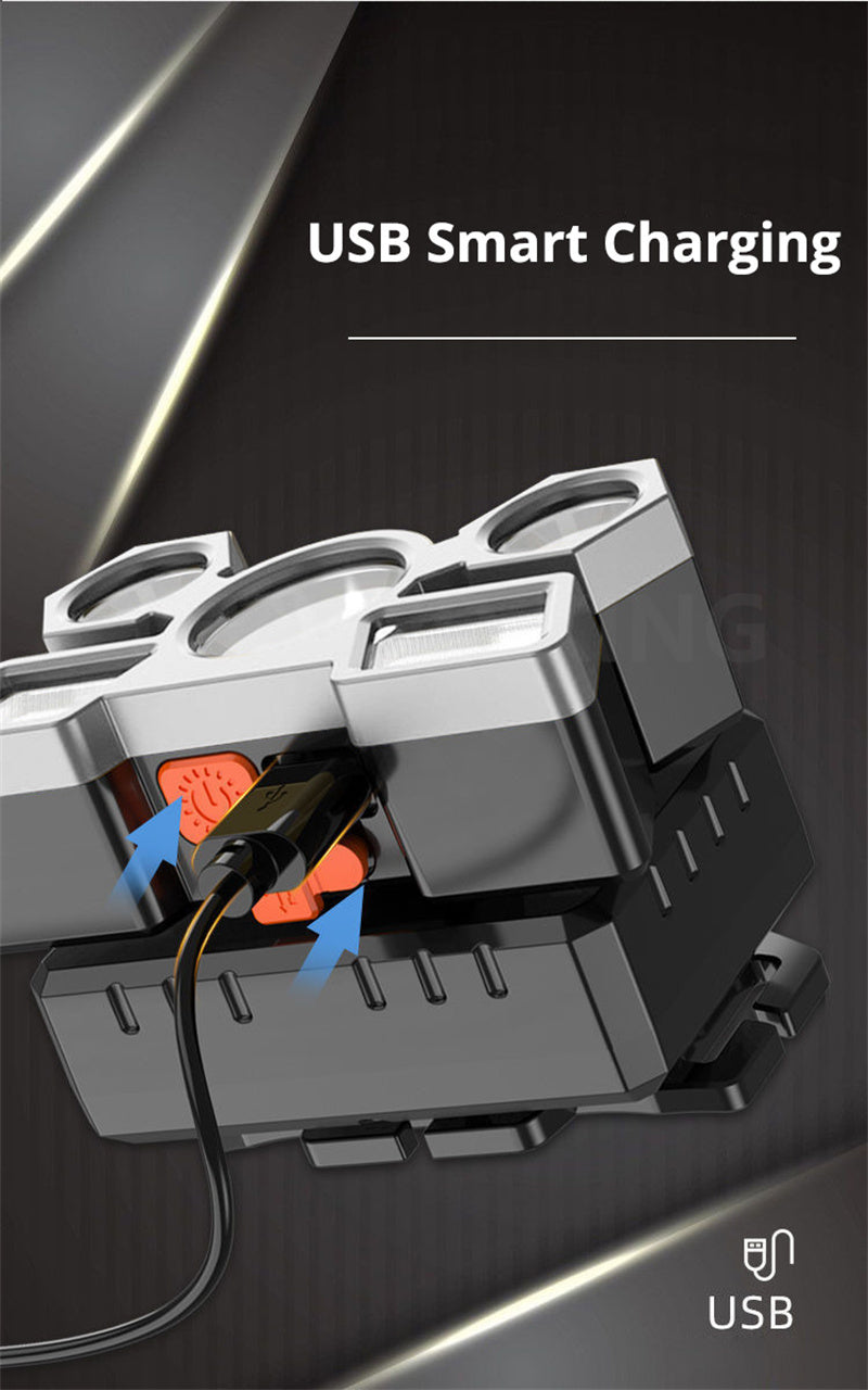 Linterna Frontal LED Recargable para Pesca
