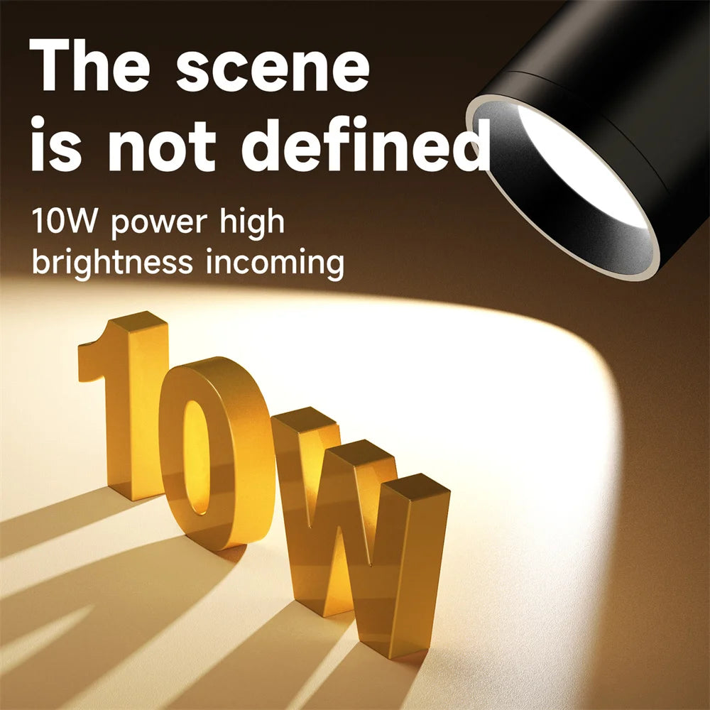 NUEVA Linterna de Fotografía RGB de 10W, Foco LED de 4 Colores con Luz de Relleno de Mano de 1/4 para Grabación de Video, Fotografía y Atardecer