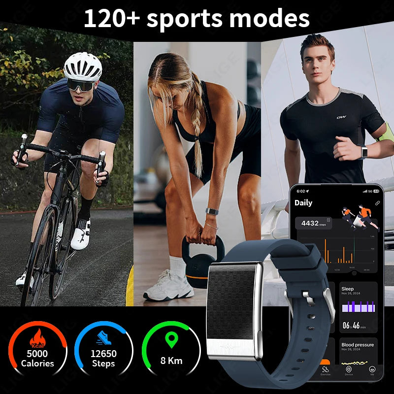 Pulsera inteligente ECG con monitor de salud, frecuencia cardíaca y ácido úrico, IP68