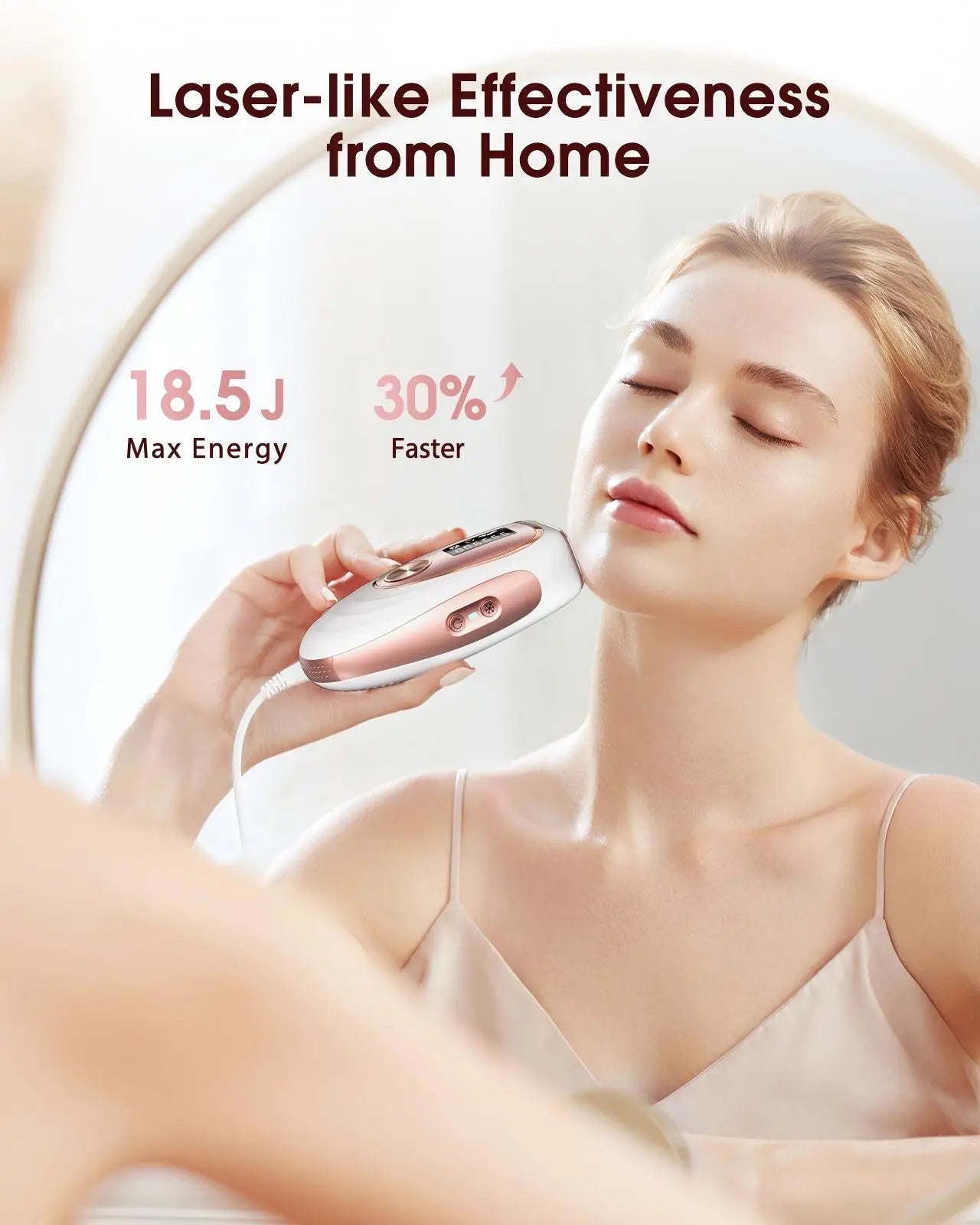 Dispositivo de Depilación Láser IPL para Mujeres y Hombres, 999900 Flashes, Enfriamiento con Hielo, Depilación Permanente Indolora para Cara, Cuerpo y Bikini