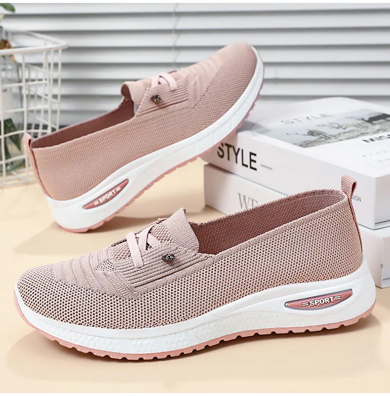 Zapatillas de Mujer Casual — Malla Transpirable, Suela Gruesa